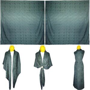 NWT Double Sided Silk Scarf 52"x52" Large Square Shawl Wrap 3019